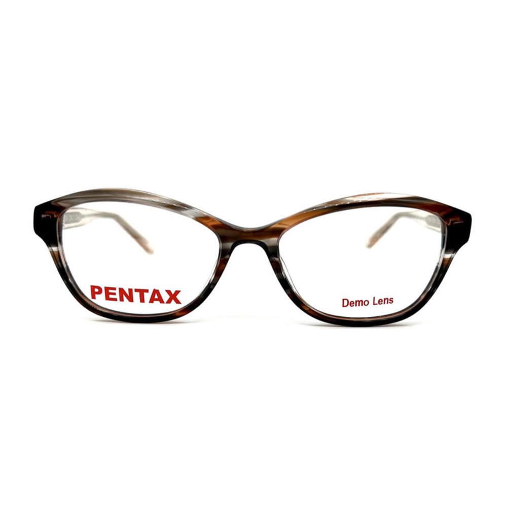 NEW PENTAX Z87-2+ CSA Z94.3 CLASSIC 12 BROWN HORN AUTHENTIC EYEGLASSES 53-17-135